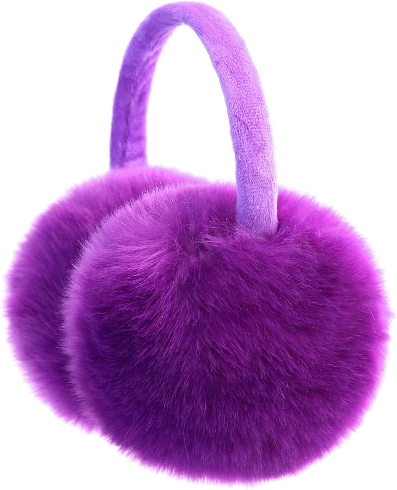 FSTEOE Winter Ear Muffs Women Warm Earmuff Girls Ear Warmers Soft Plush Outdoor Adjustable Ear Cover - Image 1
